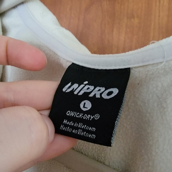 BOGO Unipro Quick Dry Cream/Orange Fleece Hoodie Size Large - Picture 3 of 4